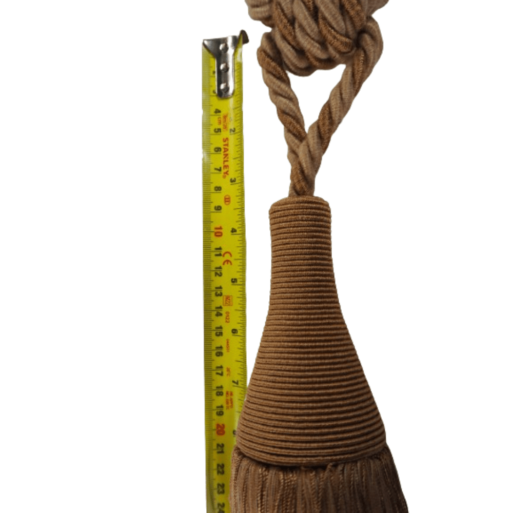 _Buttermilk luxury tie back with corded tassel - Clearance Fabric Shop