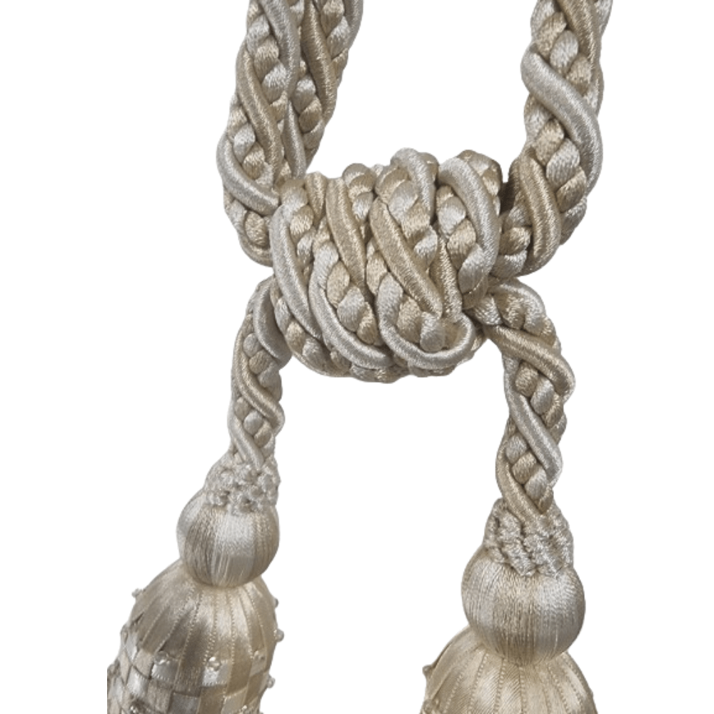 _Champagne Double Tassel Luxury Tie Back - Clearance Fabric Shop