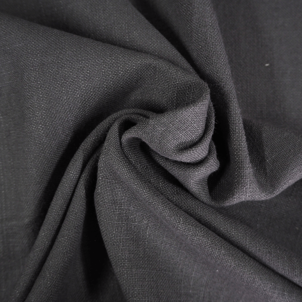 Charcoal Linen Curtain Fabric. - Clearance Fabric Shop
