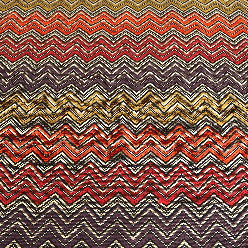 Chevron Multi Colour Woven Curtain and Upholstery Fabric. - Clearance Fabric Shop