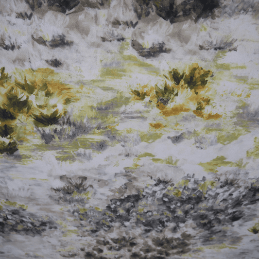 Clarke and Clarke Fiore Charcoal/Chartreuse Curtain Fabric. - Clearance Fabric Shop