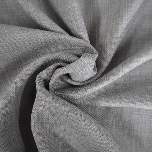 Clarke and Clarke Linoso Dove Curtain Fabric. - Clearance Fabric Shop