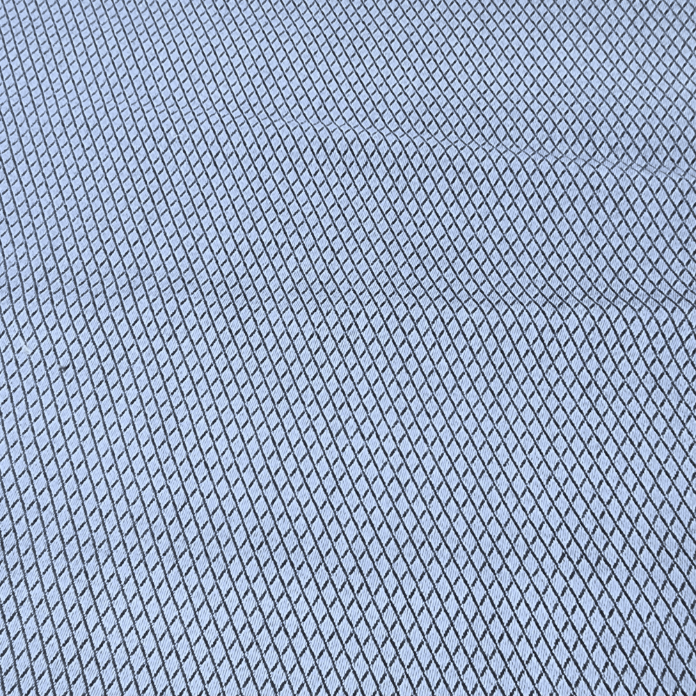 Diamond Blue Wool FR Curtain and Upholstery Fabric. - Clearance Fabric Shop