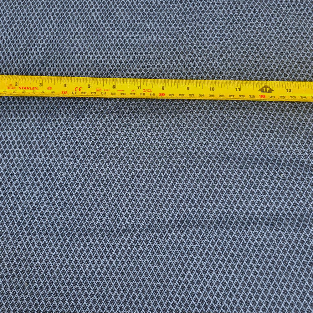 Diamond Blue Wool FR Curtain and Upholstery Fabric. - Clearance Fabric Shop