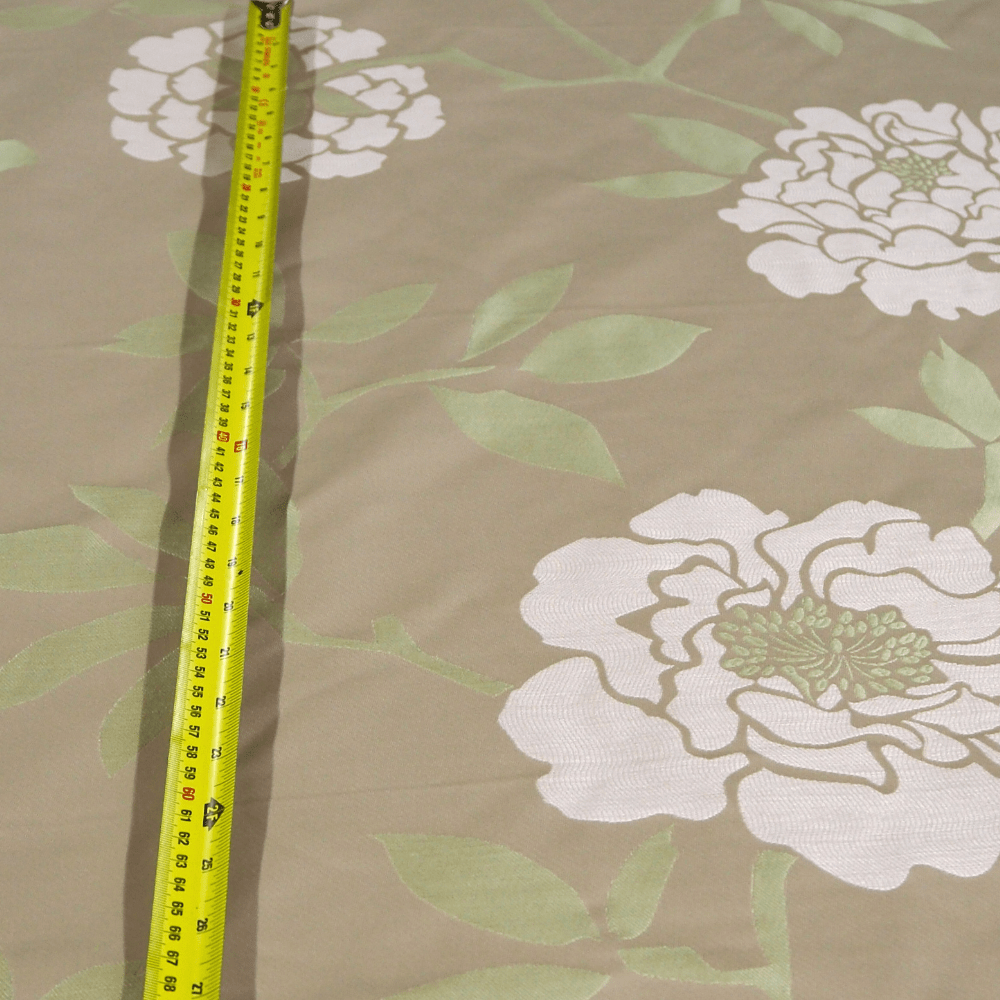 Floral Sateen Curtain Fabric - Clearance Fabric Shop