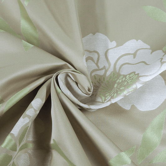 Floral Sateen Curtain Fabric - Clearance Fabric Shop