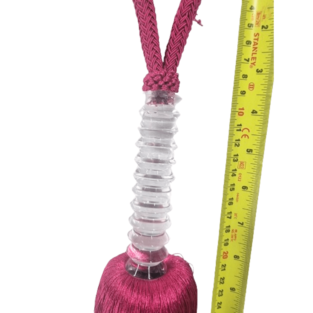 _Fuschia Luxury Tie Back with plastic collar. - Clearance Fabric Shop