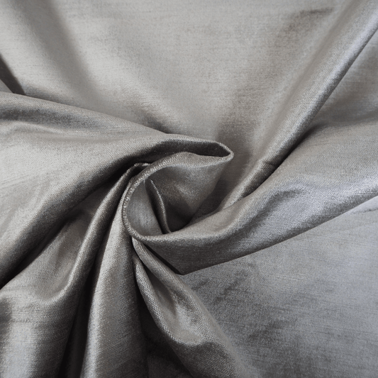 Gorgeous soft Silver Velvet Curtain and Upholstery Fabric. - Clearance Fabric Shop