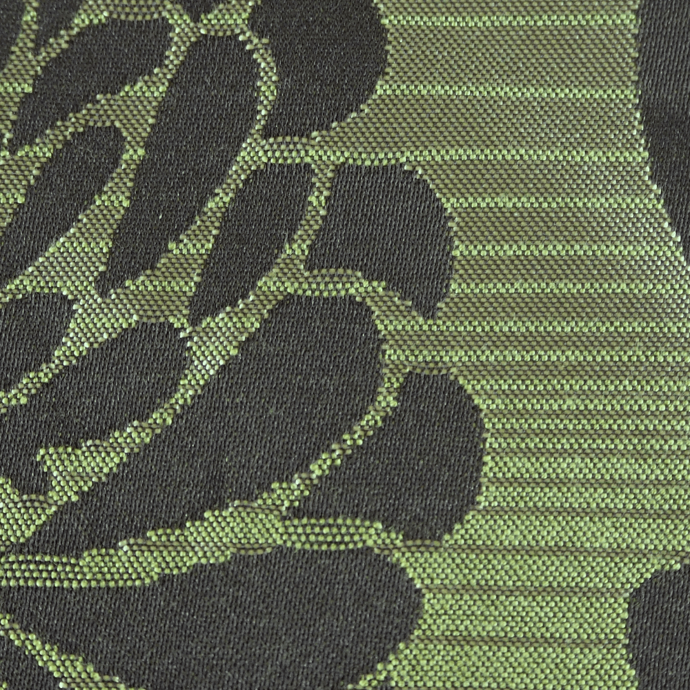 Green and Brown Jacquard Curtain Fabric. - Clearance Fabric Shop