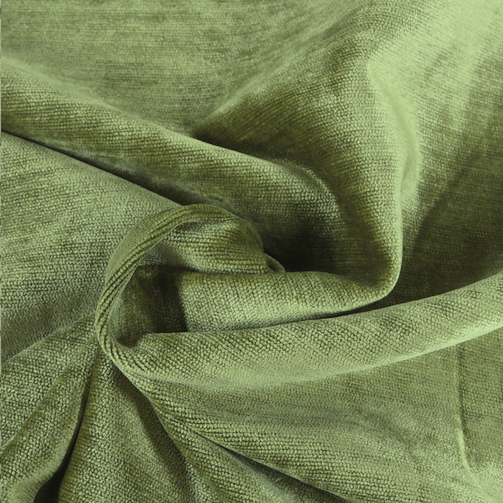 Green quality Chenille Curtain and Upholstery Fabric. - Clearance Fabric Shop
