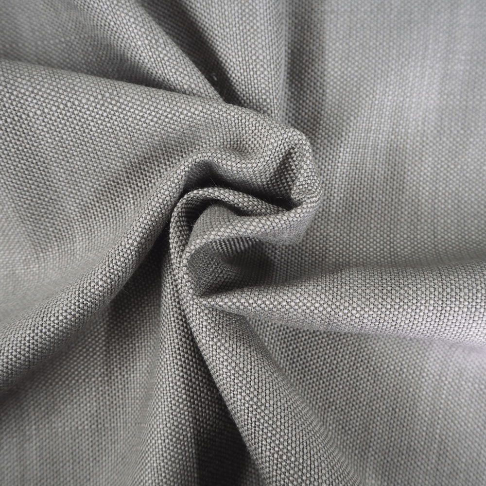 Grey Linen look woven Curtain and Upholstery Fabric. - Clearance Fabric Shop