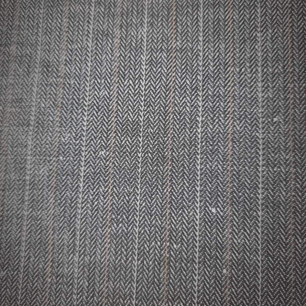 Grey Pinstripe mini herringbone fabric - Clearance Fabric Shop