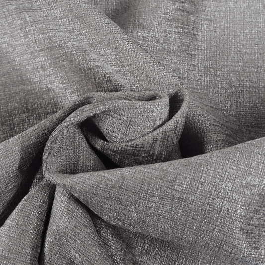Gunmetal F/R Chenille Curtain and Upholstery Fabric. - Clearance Fabric Shop