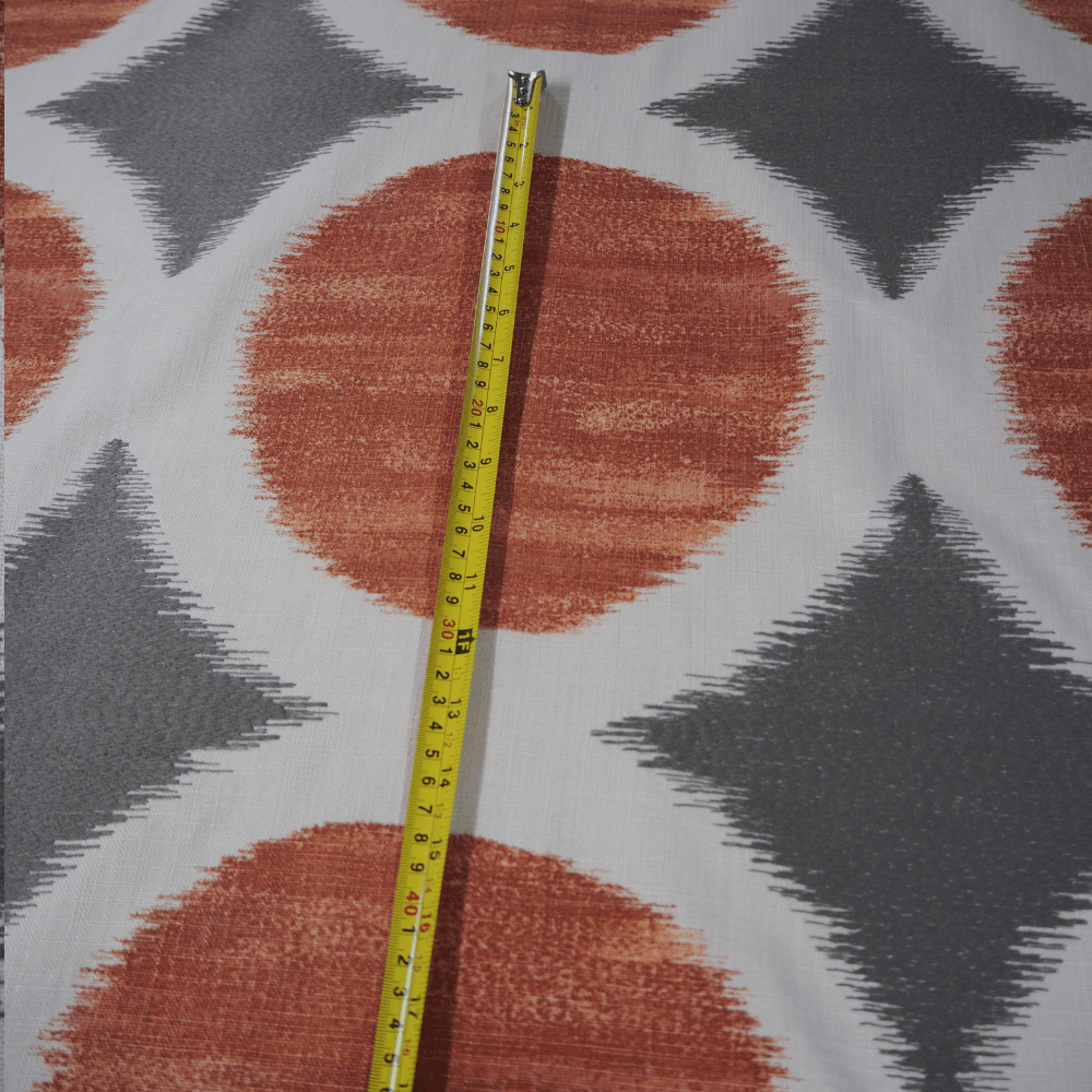 Harlequin Kumiko slate and russet Curtain and Upholstery Fabric. - Clearance Fabric Shop