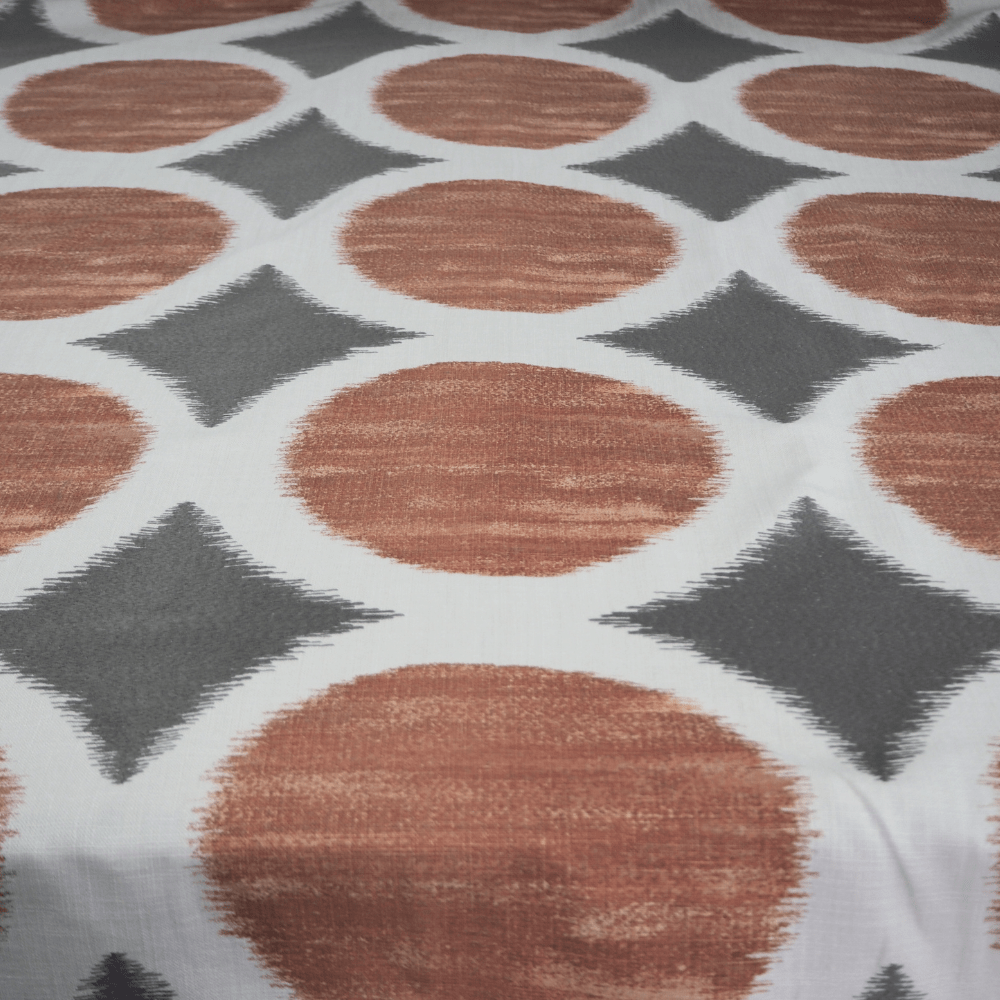 Harlequin Kumiko slate and russet Curtain and Upholstery Fabric. - Clearance Fabric Shop