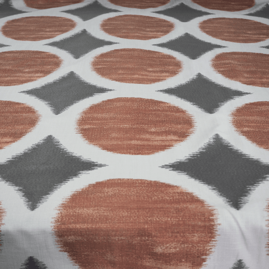 Harlequin Kumiko slate and russet Curtain and Upholstery Fabric. - Clearance Fabric Shop