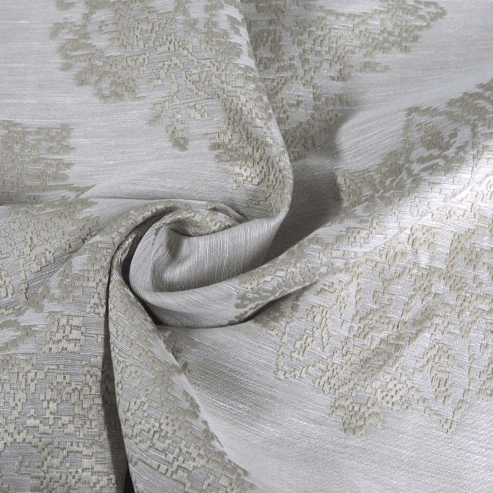 Linwood Amaya Oyster Curtain and Upholstery Fabric. - Clearance Fabric Shop