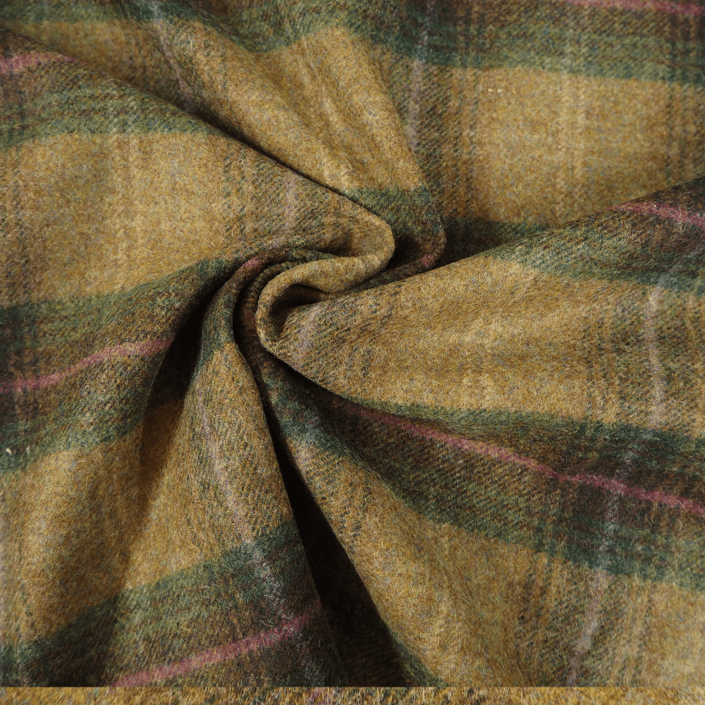 Moon Troon in Pine Wool Curtain and Upholstery Fabric. - Clearance Fabric Shop