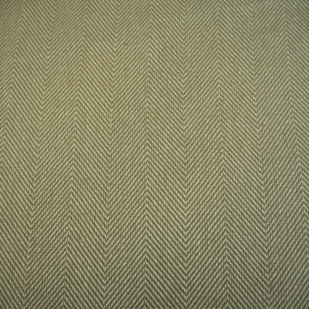 Olive and cream herringbone Curtain Fabric. - Clearance Fabric Shop