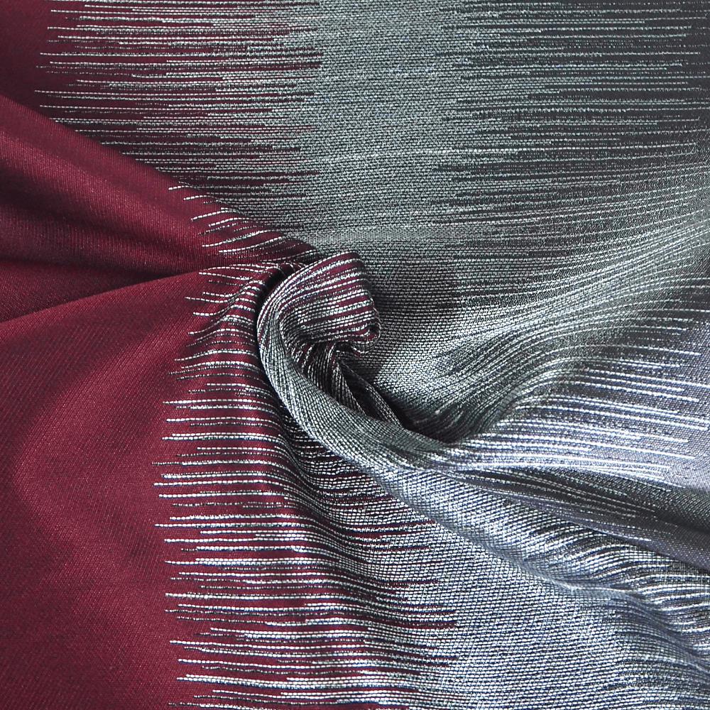 Panaz Debut Collection ,Caprice Crimson Expresso FR Curtain Fabric - Clearance Fabric Shop