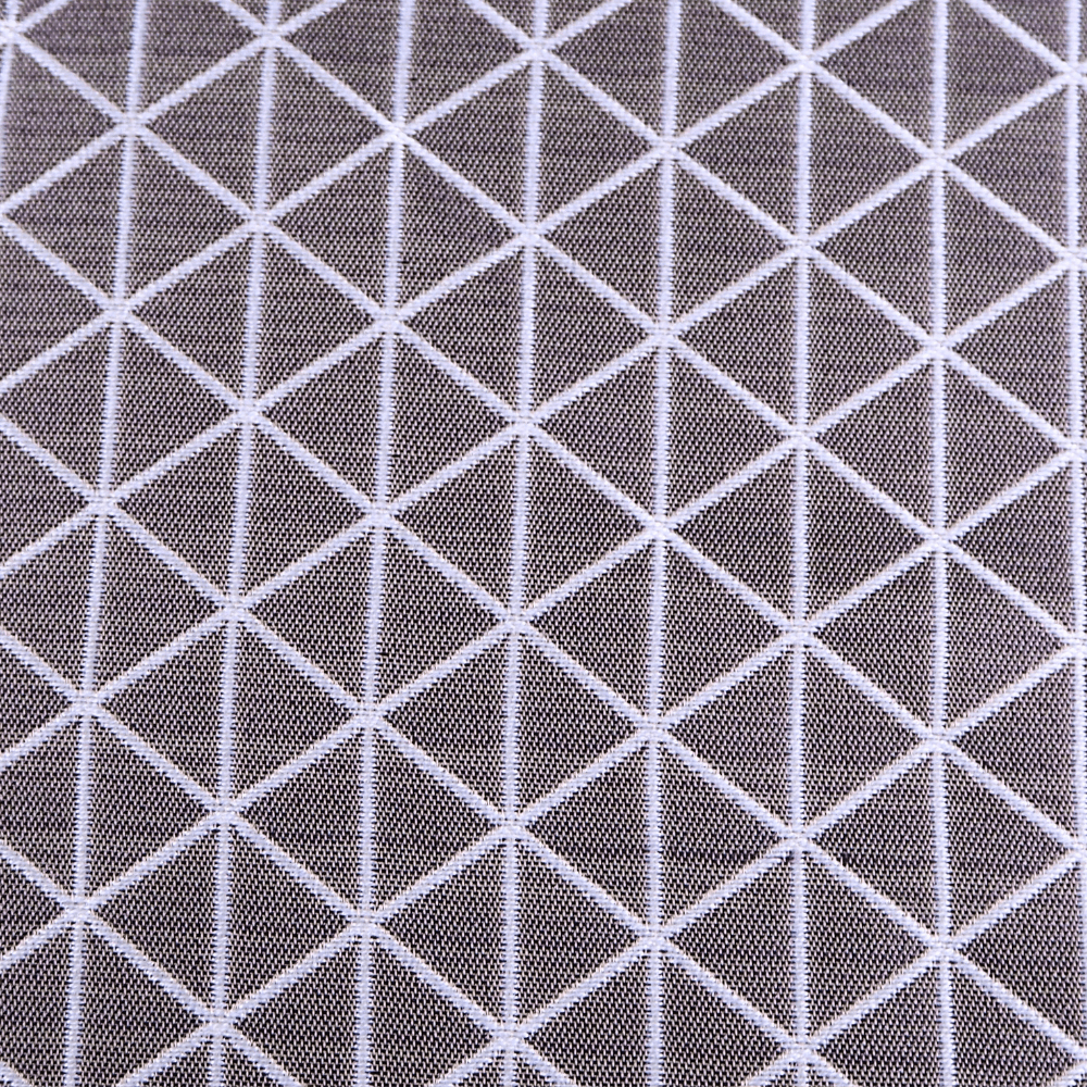 Panaz Galileo Mauve and White Geometric lightweight curtain fabric - Clearance Fabric Shop