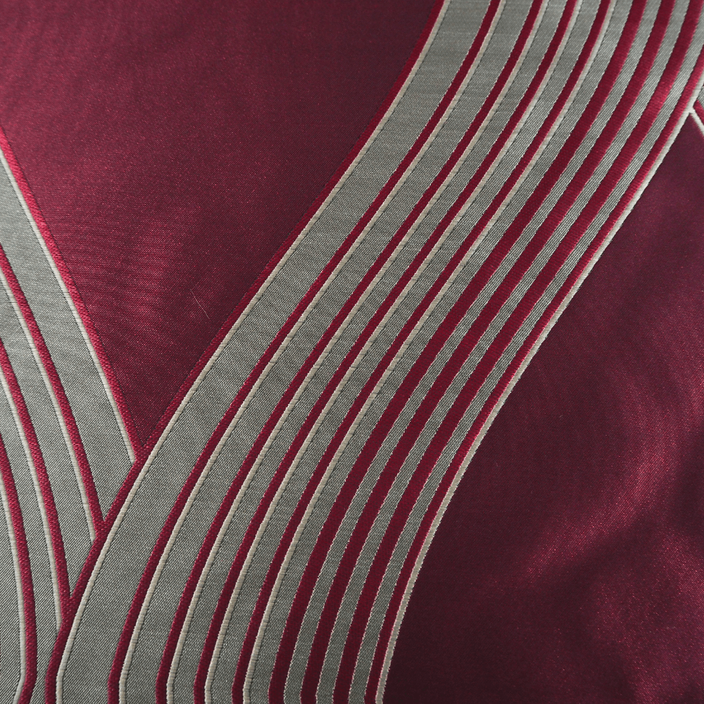 Panaz portrait Cranberry Curtain Fabric. - Clearance Fabric Shop