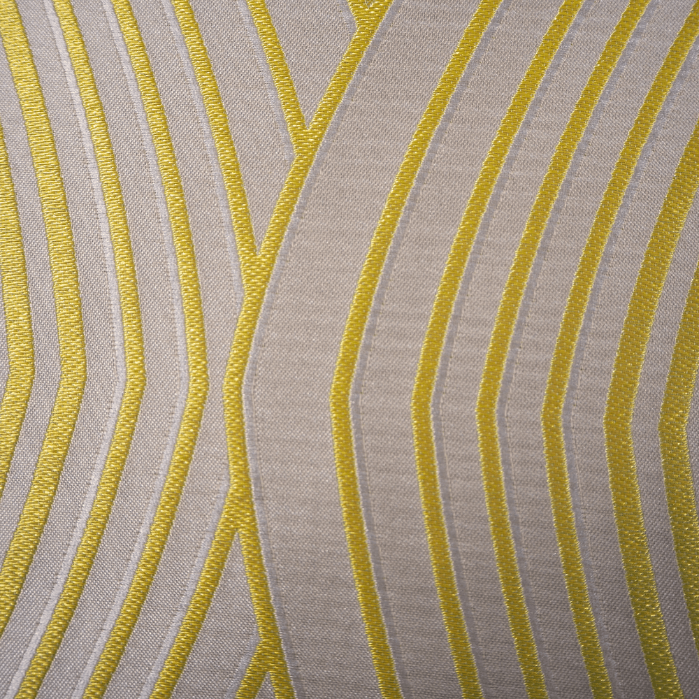 Panaz Portrait Yellow Curtain Fabric. - Clearance Fabric Shop