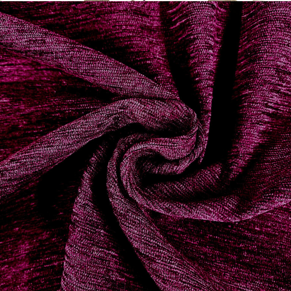 Plum Chenille Curtain and Upholstery Fabric. - Clearance Fabric Shop