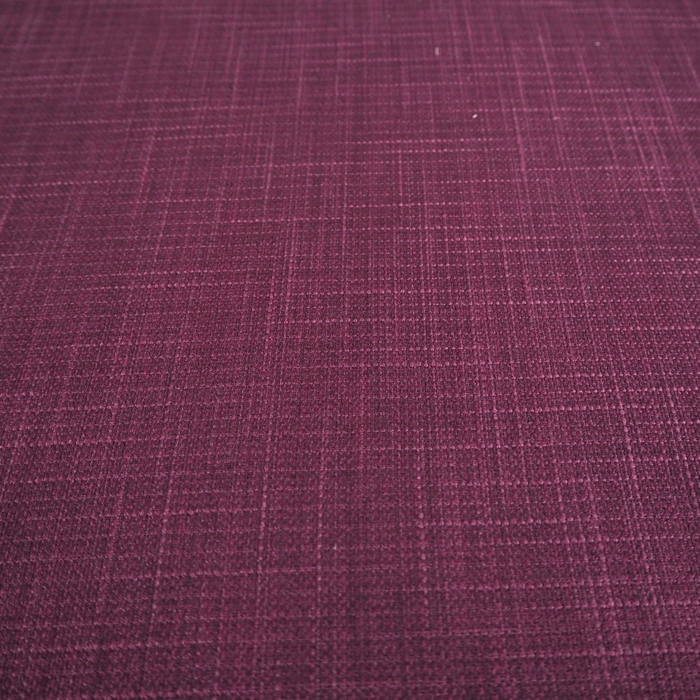 Plum Linen effect F/R Curtain and Upholstery Fabric. - Clearance Fabric Shop