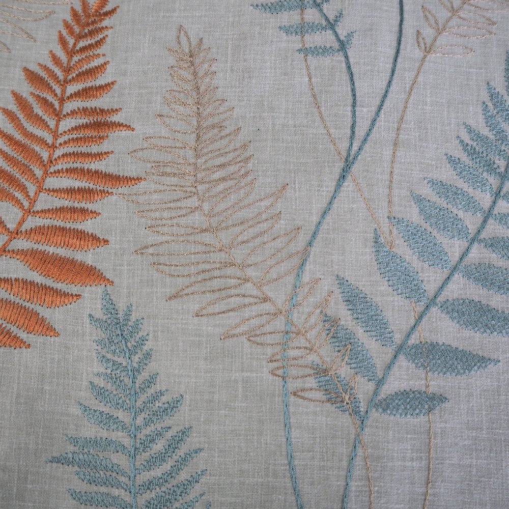 Prestigious embroidered fern design curtain fabric. - Clearance Fabric Shop