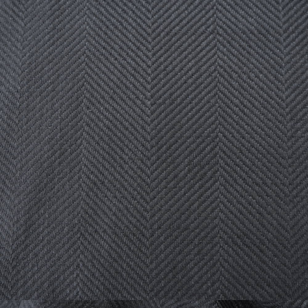 Romo Graphite Herringbone Wool Type Curtain and Upholstery Fabric. - Clearance Fabric Shop