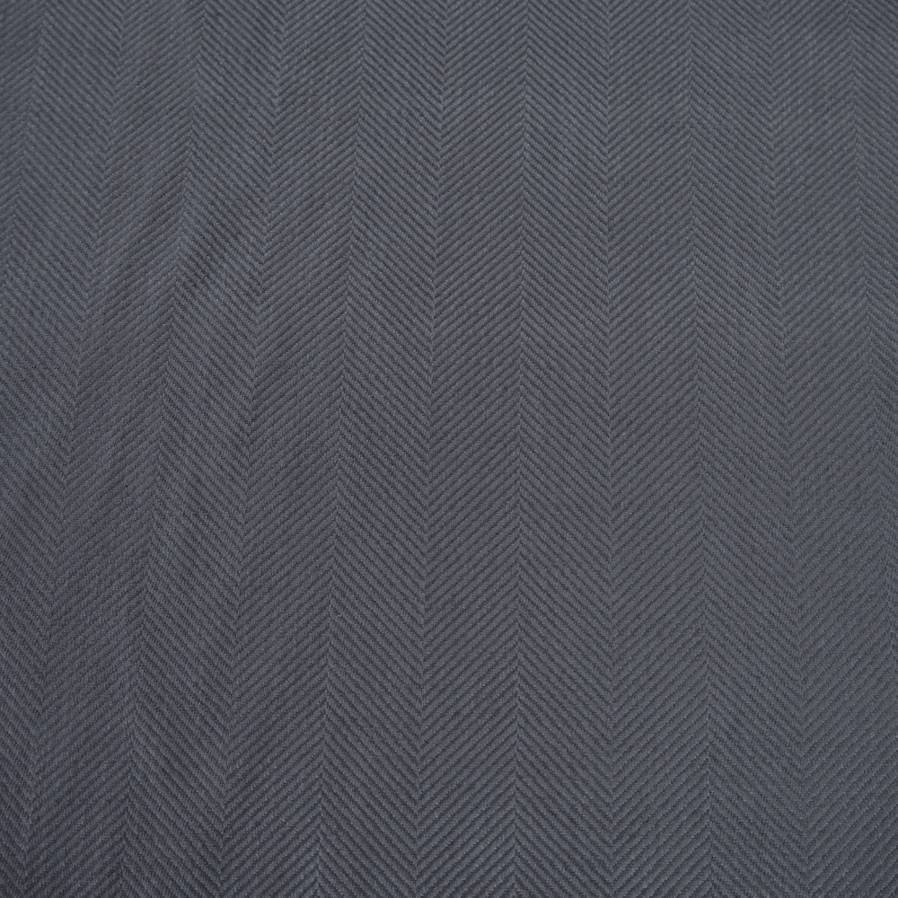 Romo Graphite Herringbone Wool Type Curtain and Upholstery Fabric. - Clearance Fabric Shop