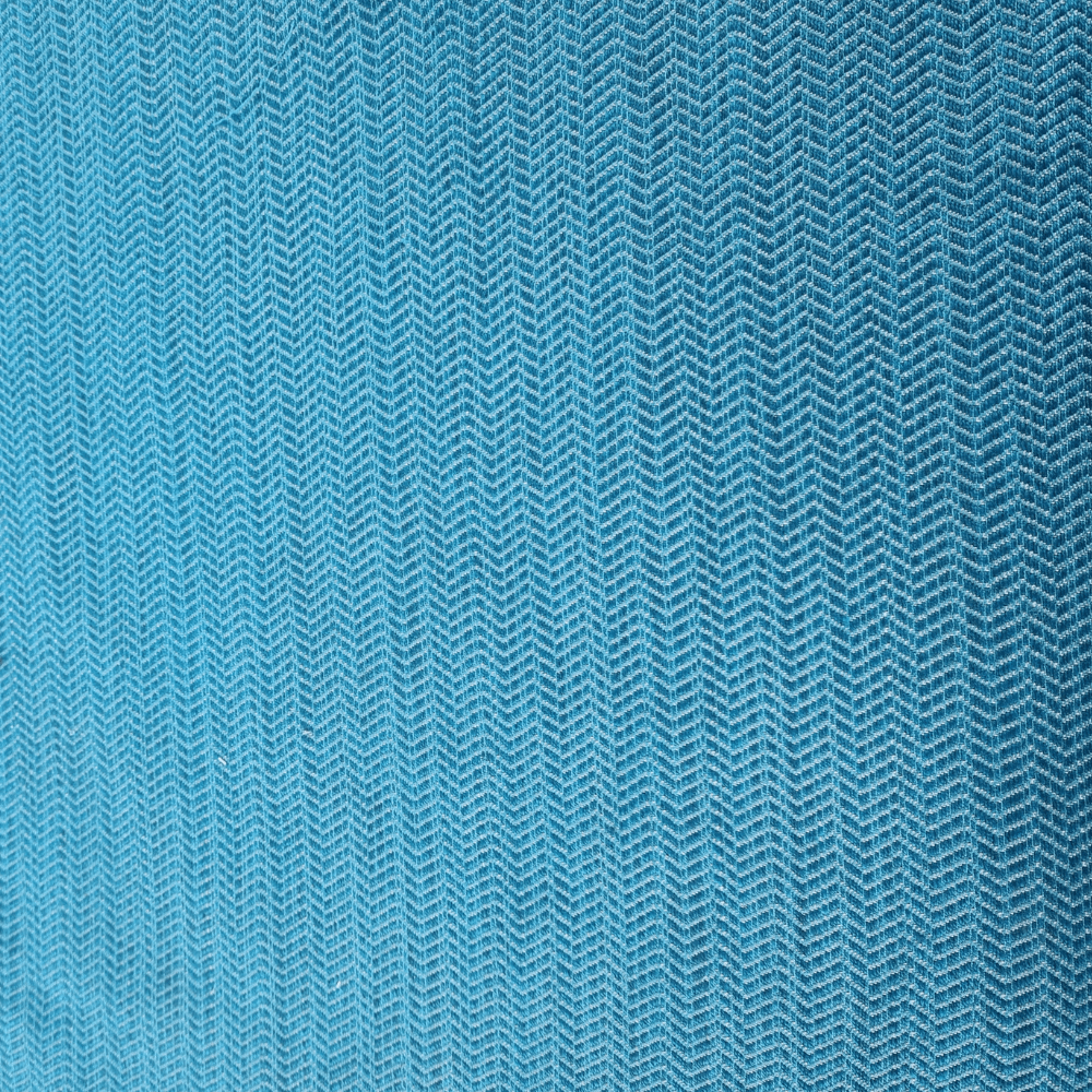 Romo Turquoise Herringbone Jacquard Curtain Fabric. - Clearance Fabric Shop