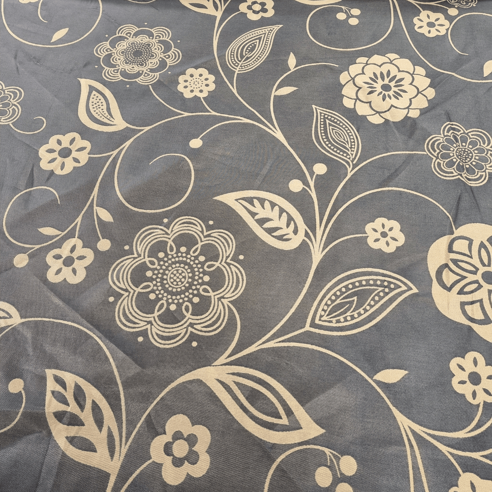 Sinclair Syracuse Lampas Brown and Tan curtain fabric - Clearance Fabric Shop