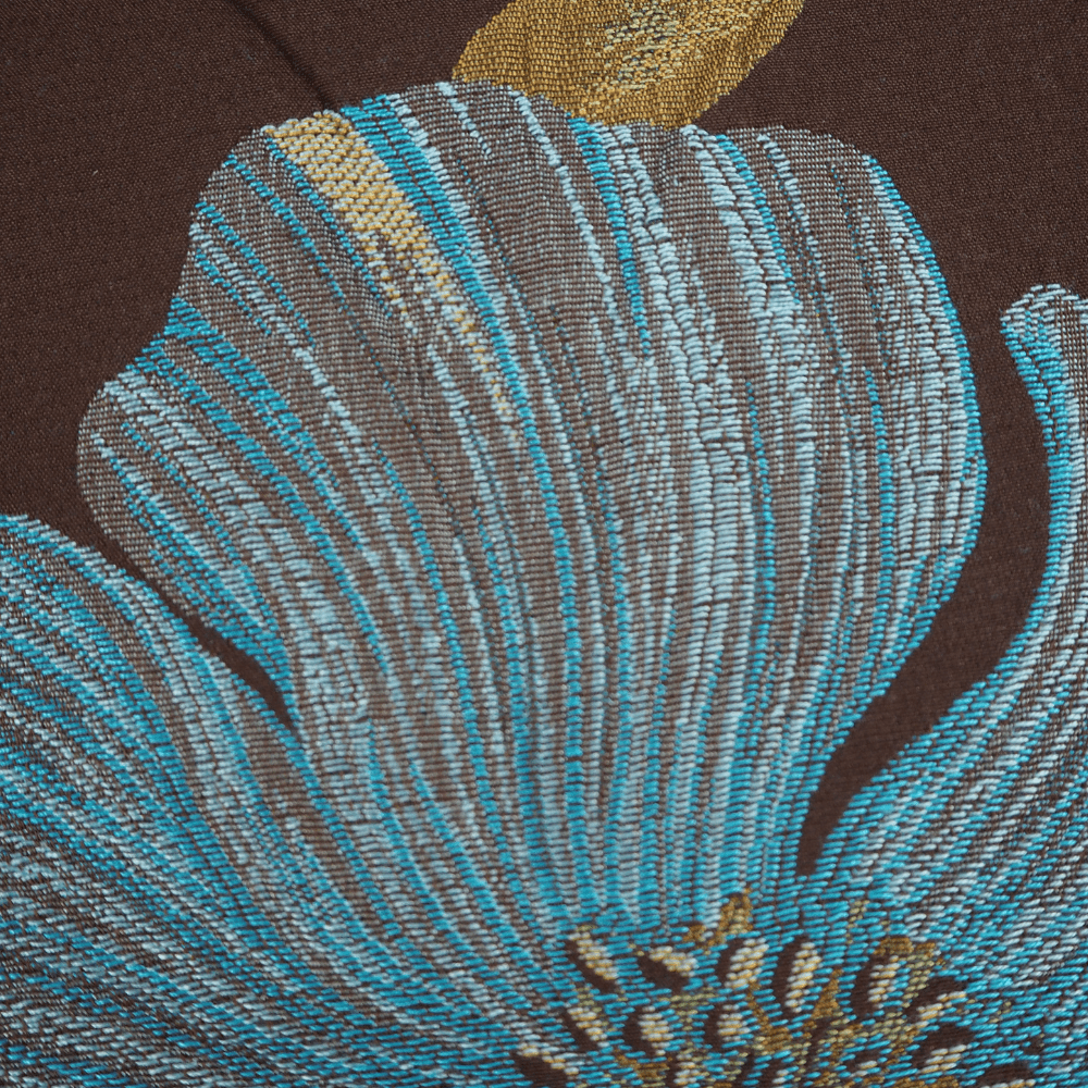 Stunning Brown and turquoise Floral heavy Curtain and Upholstery Fabric. - Clearance Fabric Shop
