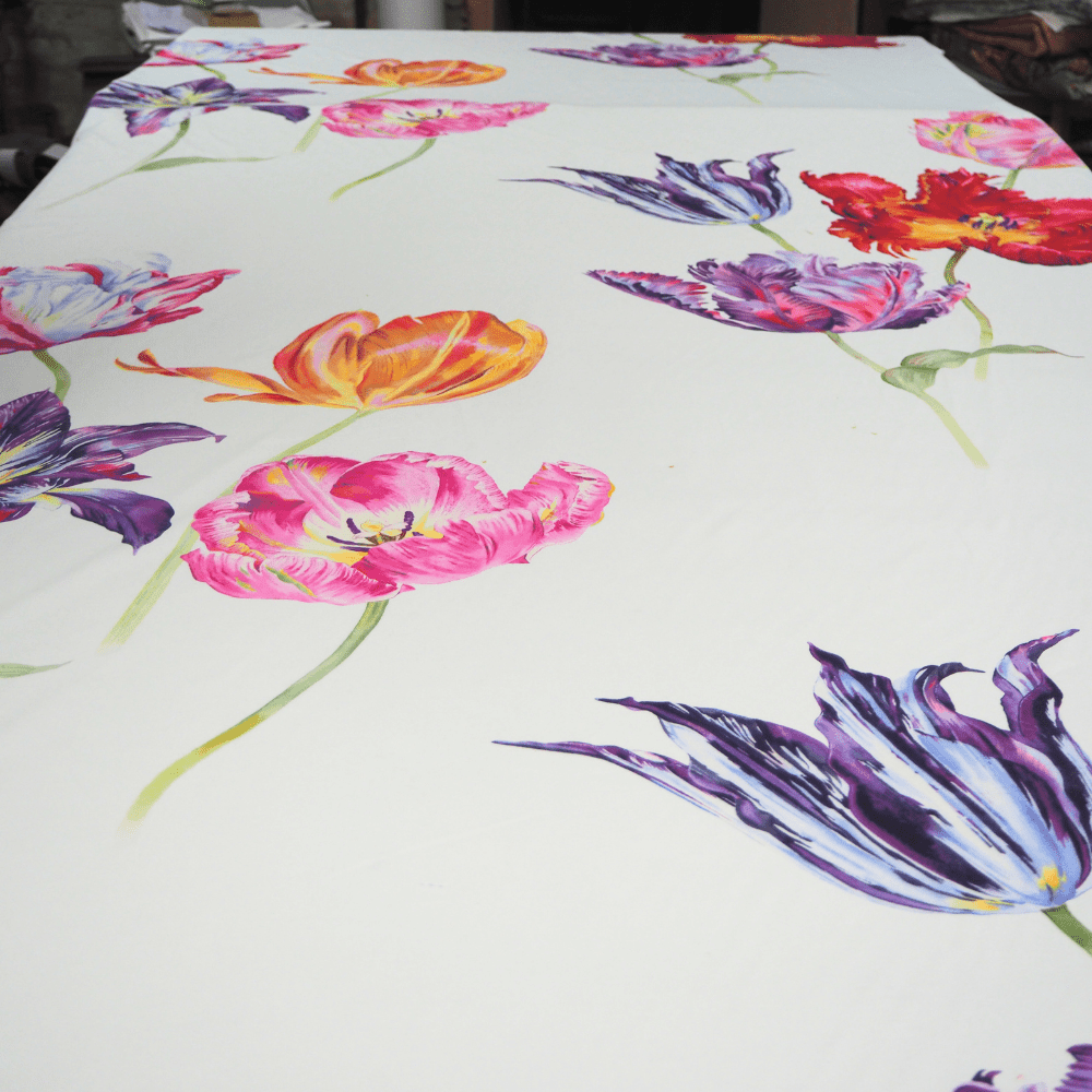 Tulipomania by Sanderson Curtain Fabric. - Clearance Fabric Shop