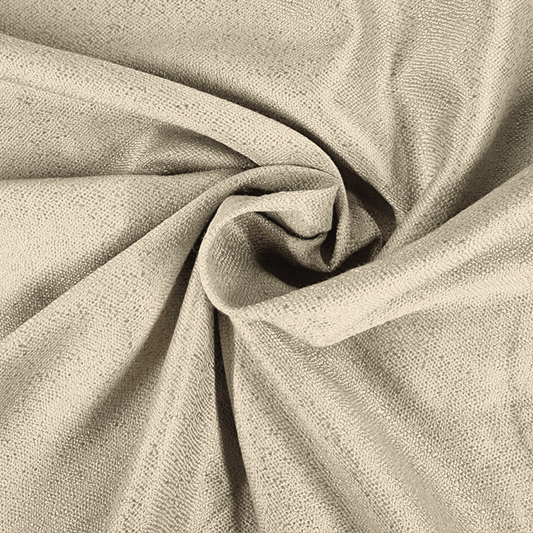 Vescom Amanu Beige slub curtain fabric - Clearance Fabric Shop