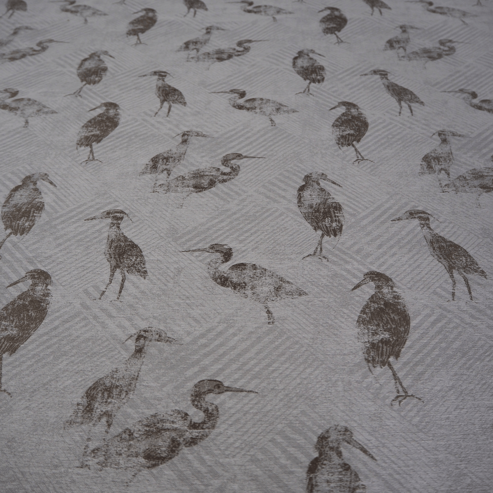 Waterbirds Jacquard Curtain Fabric. - Clearance Fabric Shop