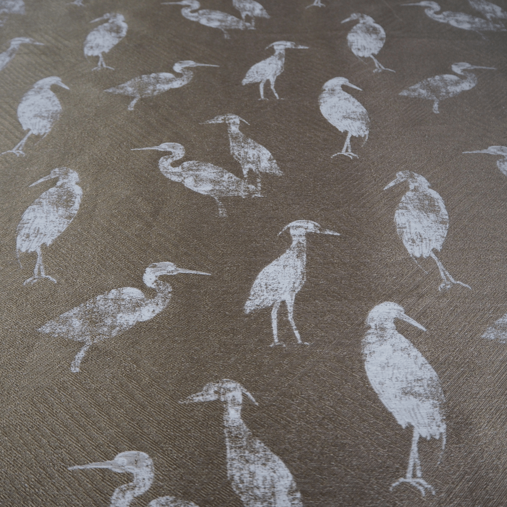 Waterbirds Jacquard Curtain Fabric. - Clearance Fabric Shop