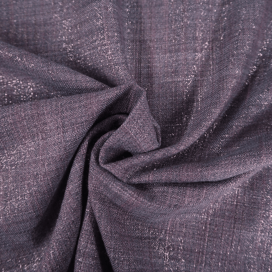 Woven Purple curtain fabric with silver sheen - Clearance Fabric Shop