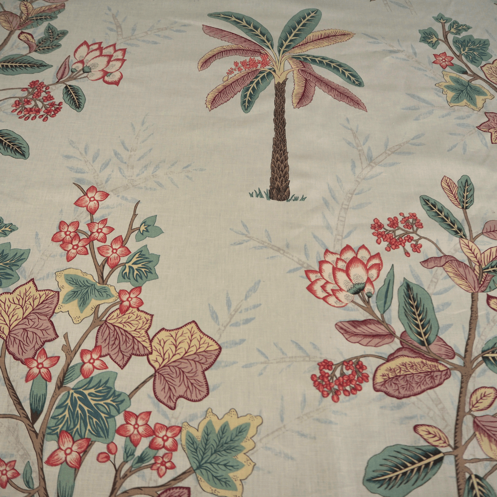 Zoffany Palme floral printed curtain fabric. - Clearance Fabric Shop
